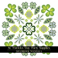 St. Patrick's Day Party Supplies: Shamrock Mandala