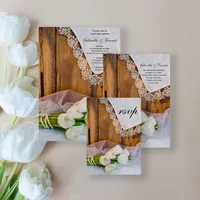 Rustic White Tulips Spring Country Barn Wedding Stationery Collection