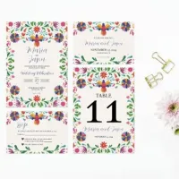 Mexican Folk Art Colorful Floral Wedding Suite