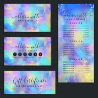 Holographic Sparkle Opal Iridescent Business Suite