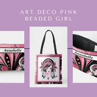 Art Deco Pink Beaded Girl