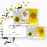 Yellow and White Daisies Funeral Service / Celebration of Life Memorial