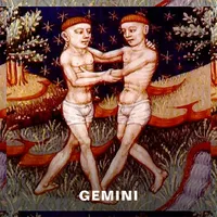 Gemini the Twins Zodiac Sign Vintage Birthday Party