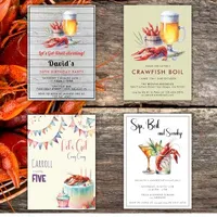 Crawfish Boil Party Invitations