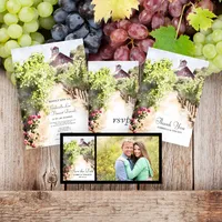 Vineyard and Red Barn Watercolor Wedding