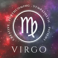EO Elegant Virgo Western Zodiac Sign on a Cosmic Starfield