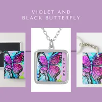 Violet and Black Butterfly
