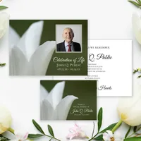 White Spring Tulip Funeral Service / Celebration of Life Memorial