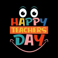 Colorful Happy Teachers Day Funny Face