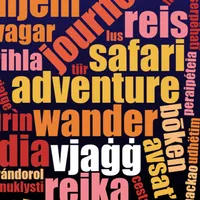 Colorful Journey in Many Languages Word Cloud