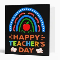 Happy Teachers Day Rainbow & Apple