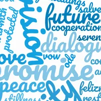 Inspirational Elegant Dove of Peace Tag Cloud