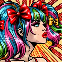 Pop Art Comic style Girl