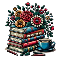 Antique Books and Flowers